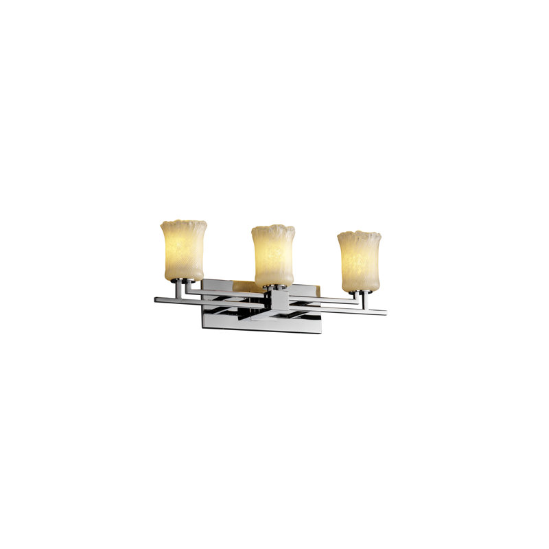 Leroux 3 - Light Bath Bar, Whitewash, Polished Chrome