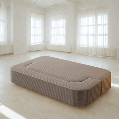 78.7" Modern 2-In-1 Foldable Sofa With Functional Blanket And 2 Soft Pillows,Comfortable Plush Corduroy Fabric Sofa, Convertible Sleeper Sofa Bed, Deep Seat Sofa Couch For Living Room, Bedroom, Coffee.