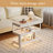 Luxury mobile glass side table