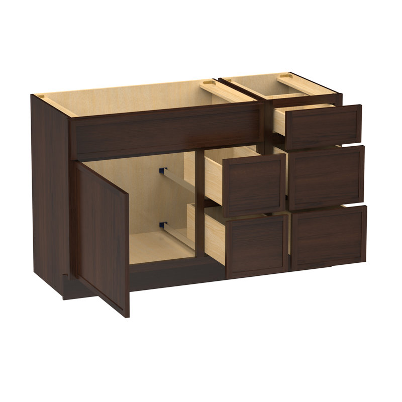 51'' Single Bathroom Vanity Base Only, Brown