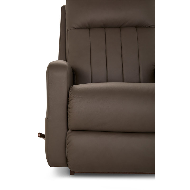 Fauteuil inclinable manuel en cuir Finley, Brun