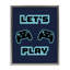 Cadre flottant pour jeu vidéo Let's Play Blue Retro, design par Marcus Prime-692967718-692967714