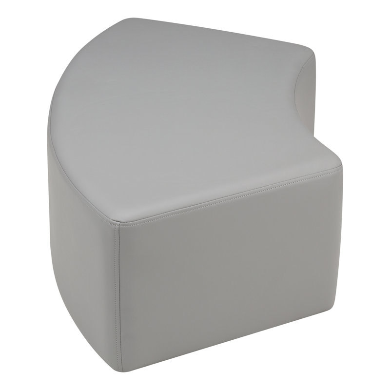 Shapes Series II Modular Collaborative Soft Seating S-Curve Stool with Foam Padded Seat, H 12 po x l 39,25 po x P 20,5 po