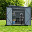 Remises en acier peu encombrantes, conception moderne compacte pour les patios