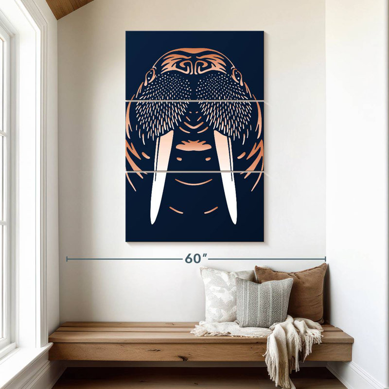 Brampt Walrus Head, 50" H x 32" W