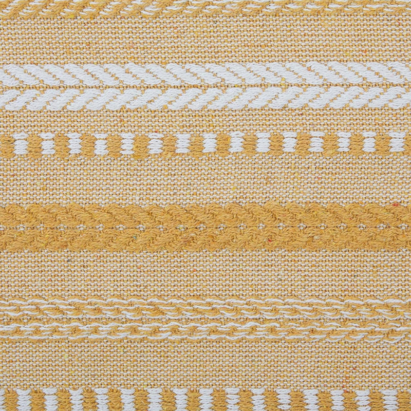 Elco Striped Table Runner, Gold, 15" x 113""