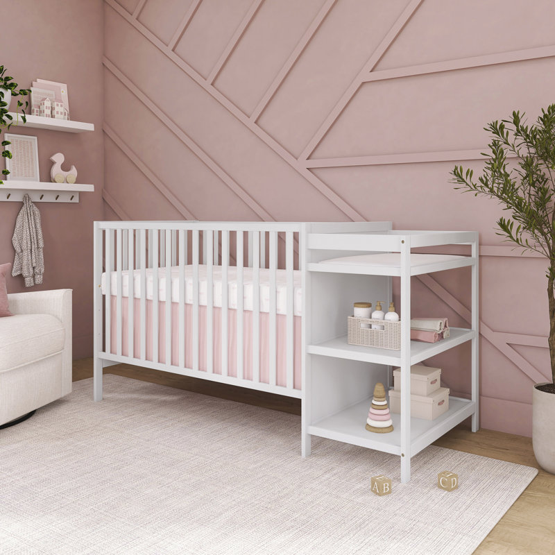Lit de bébé et table à langer convertible 5-en-1 Dream On Me, Blanc
