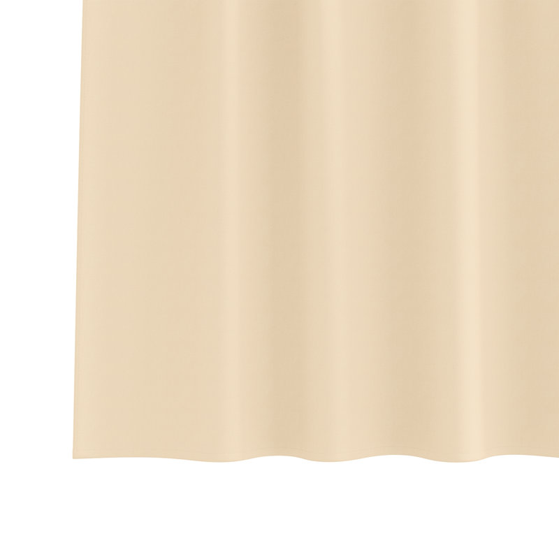 Curtains With Curtains 2 Pcs Polyester, Cream, 140cm Width x 260cm Drop