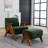 Chenille Upholstered Armchair With Matching Ottoman-1765337429