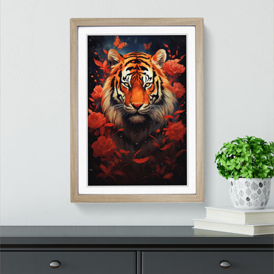 Tiger Symbolism Art - Framed Print