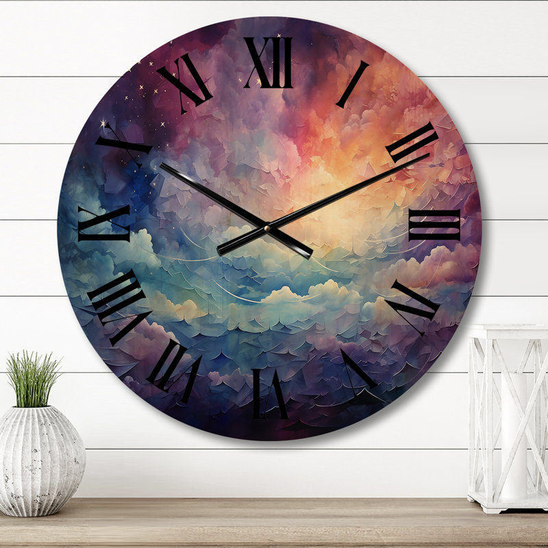 Horloge murale en bois massif Roesch, Moyenne