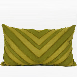  Tassel V Stripe Textured Pillow