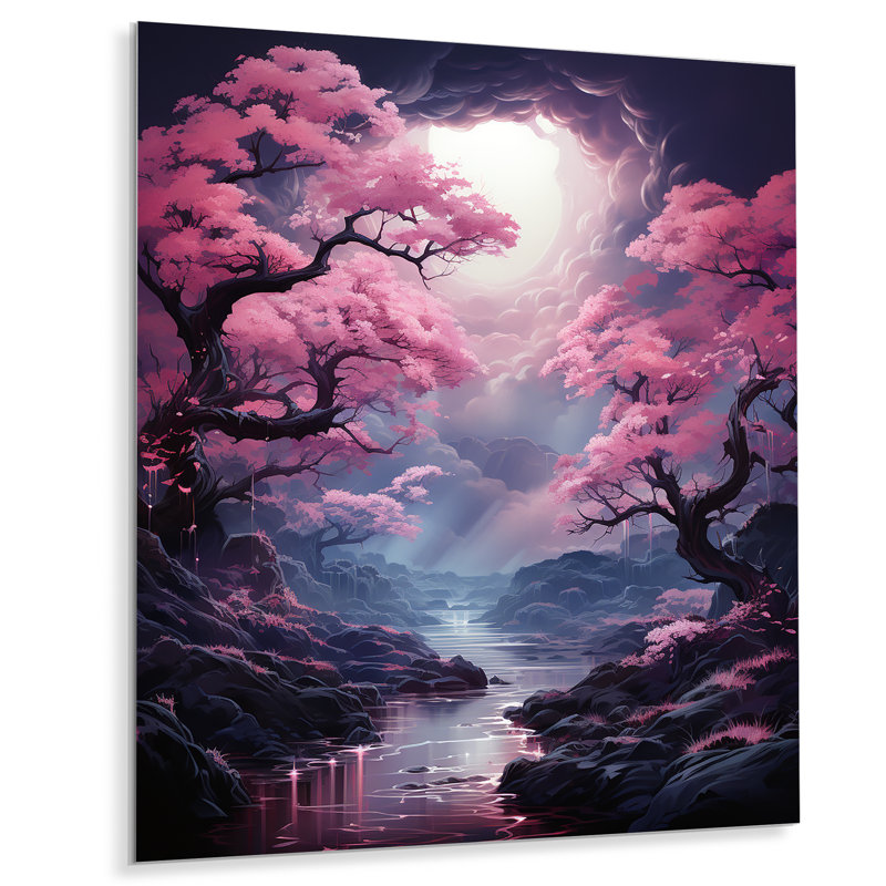 «Kawaii Landscape Wonderland River» sur, H 40 po x l 30 po x P 1,5 po