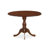 3 Piece Dining Set Contains a Round Dining Table with Dropleaf and 2 Kitchen Chairs, Mahogany-659462694-664789115