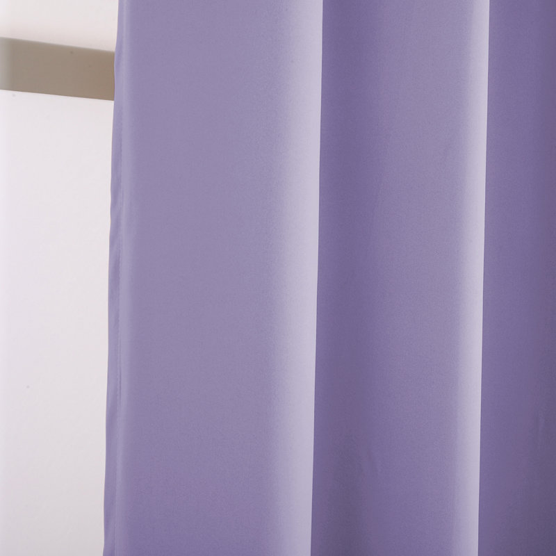 Ranheid Blackout Curtain Pair, 46cm Width x 160cm Drop, Lilac