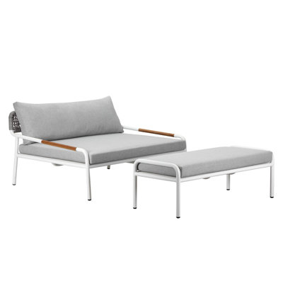 Dean Daybed And Ottoman, Grey by AllModern