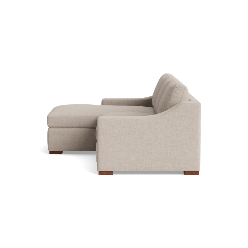 Lucca Chaise Sectional, Left Hand Facing, Performance Weave - Natural
