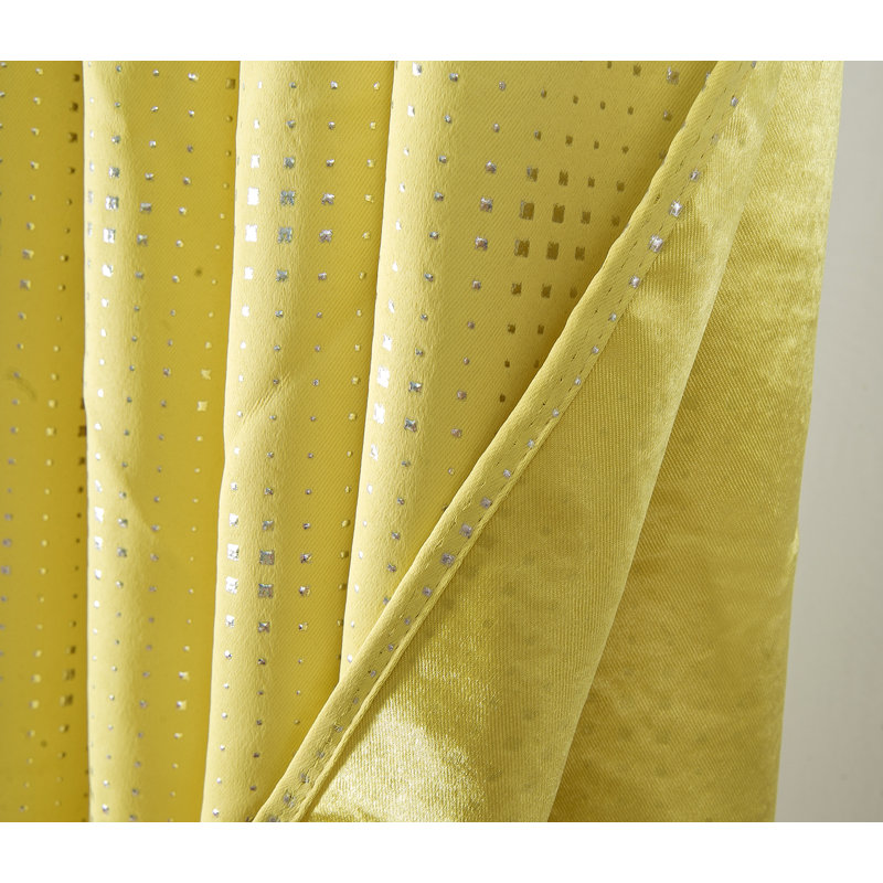 Rideau occultant en polyester Talleyran, L 54 po x L 90 po, Jaune