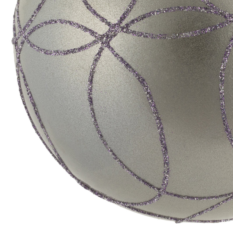 Ornement boule bonbon, H 4,75 po x l 4,75 po x P 4,75 po, Lilas