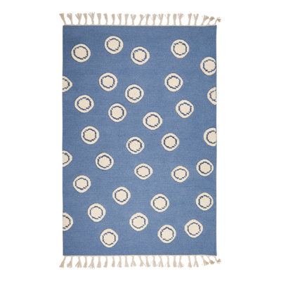 Ring Polka Dots Hand Woven Area Rug