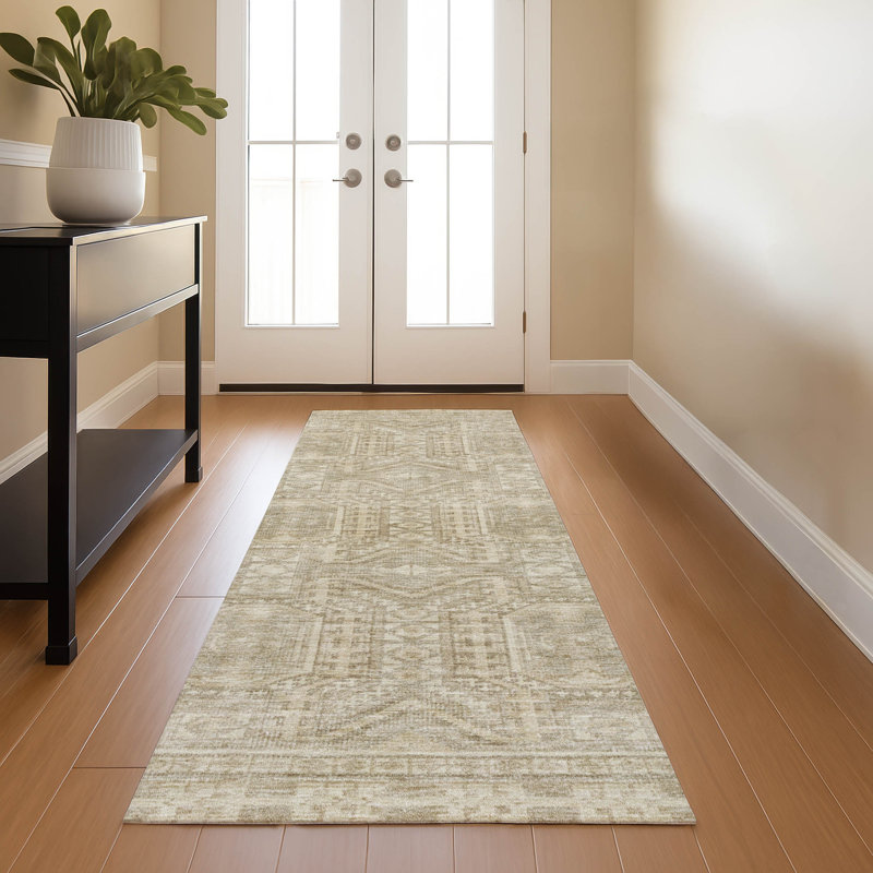 Premium Machine Washable Ashlynn Border Rug, Runner 2'3" x 7'6"
