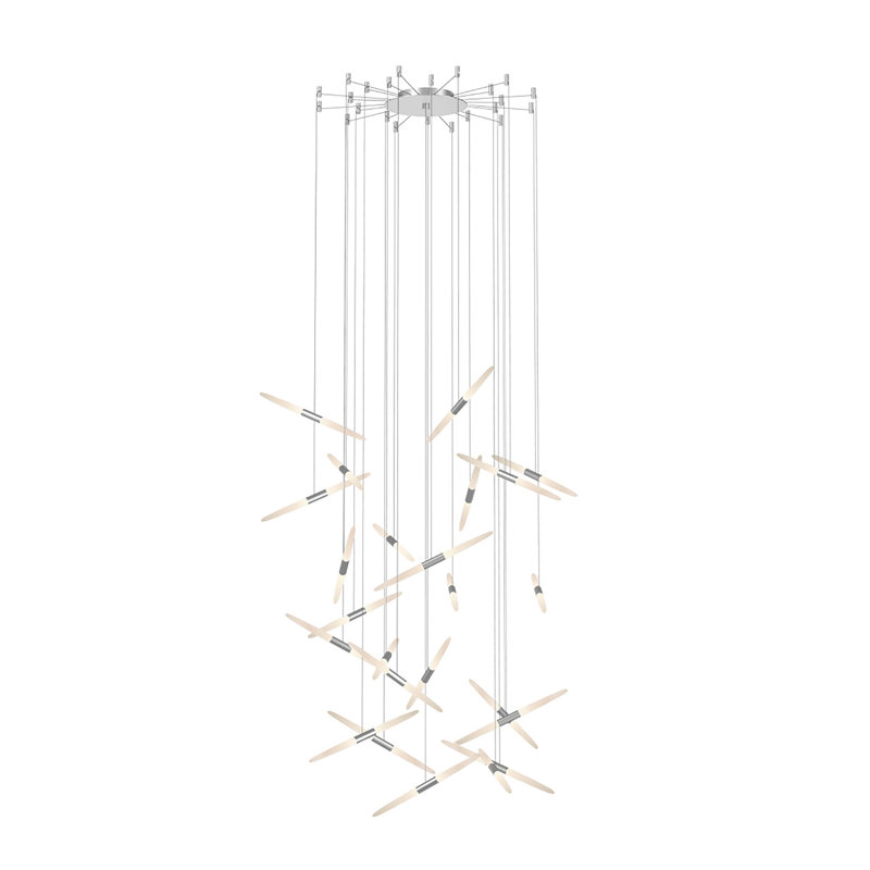 Ballet LED Chandelier, Bright Satin