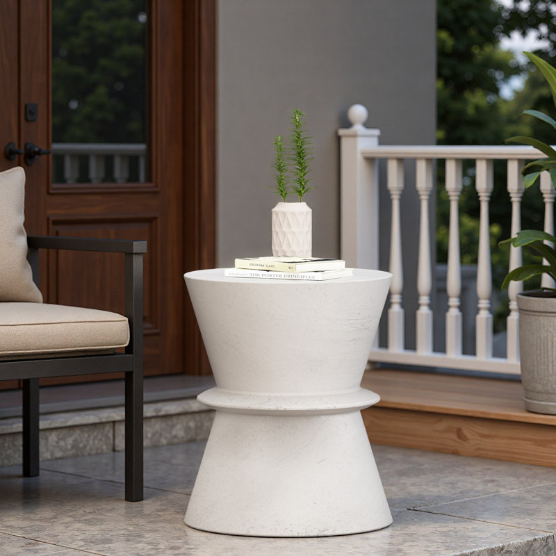 Outdoor Lightweight Concrete Side Table
