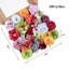 Ensemble de 38 fleurs artificielles arc-en-ciel, roses artificielles multicolores et fleurs mélangées pour les bouquets de mariage, les centres de table et la décoration intérieure