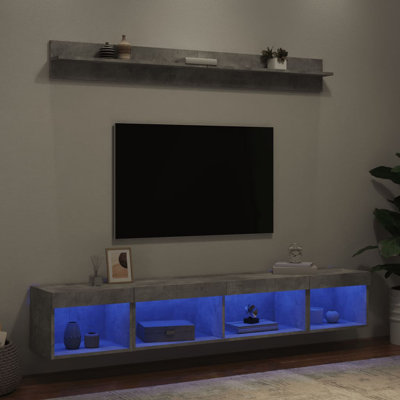 5 Piece TV Wall Units With LED Engineered Wood