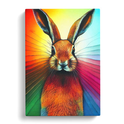 CAN-V0523-1129X Hare Crayon - Wrapped Canvas Print