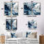 «Blue Gray Ethereal Elixir - Abstract Wall Decor», ensemble d'art mural encadré abstrait bleu-584856025-584856030-584856028