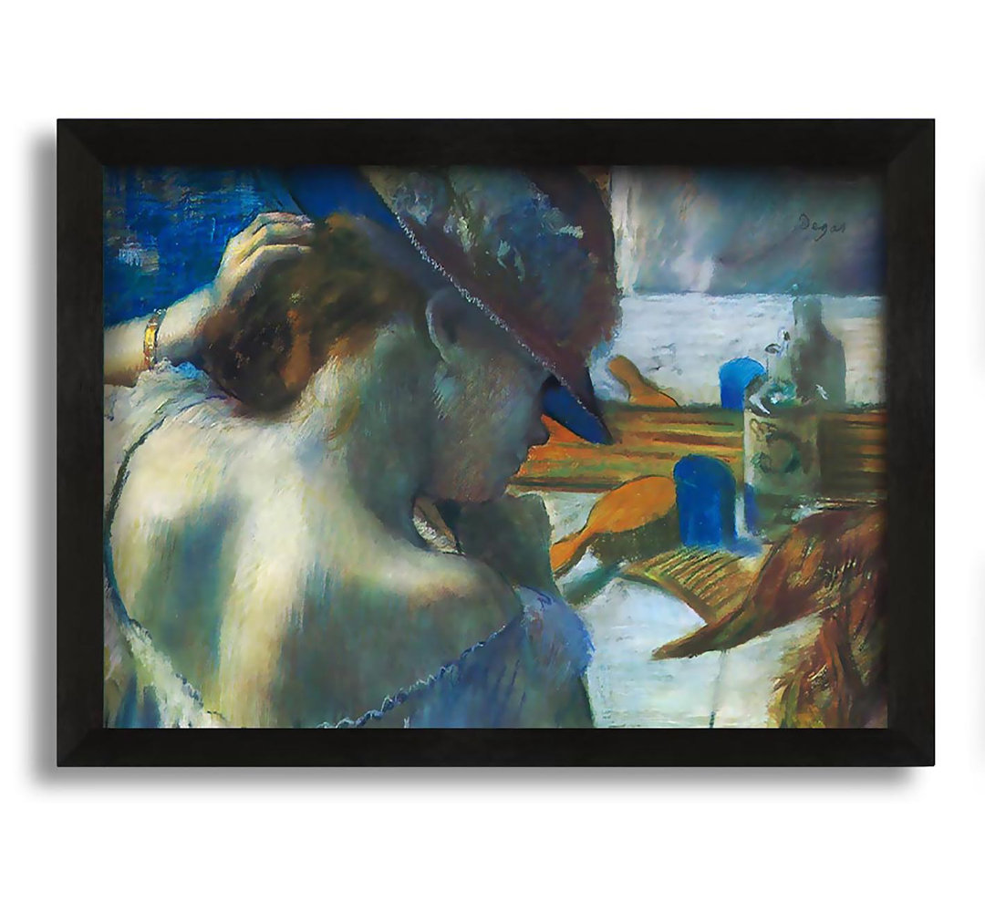 Gerahmtes Leinwandbild Degas Before the Mirror