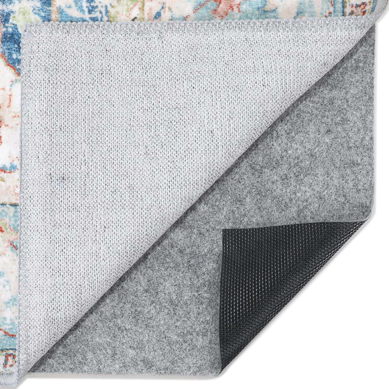 Non Slip Rug Pad Grippers - Thick, Felt + Rubber Double Layers Carpet Mat, Provides Protection And Cushioning For Hardwood Or Tile Floors, Secures Rug Position And Reduces Noise