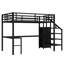 Ensemble de lit mezzanine en métal pleine grandeur Yippa avec bureau en L et port USB