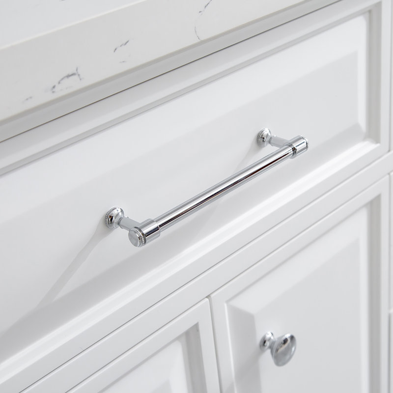 Palace 72'' W Double Vanity, Pure White, Polished Chrome