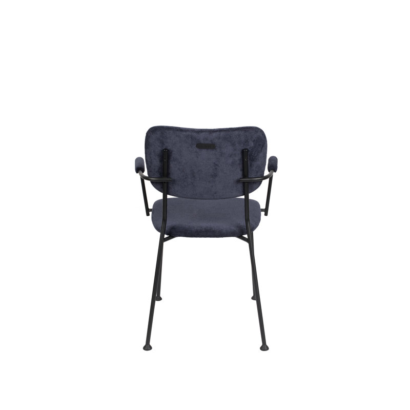 Benson Upholstered Arm Chair, Dark Blue