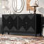 Buffet décoratif, armoire de rangement élégante, buffet avec design à lignes verticales-1684752389