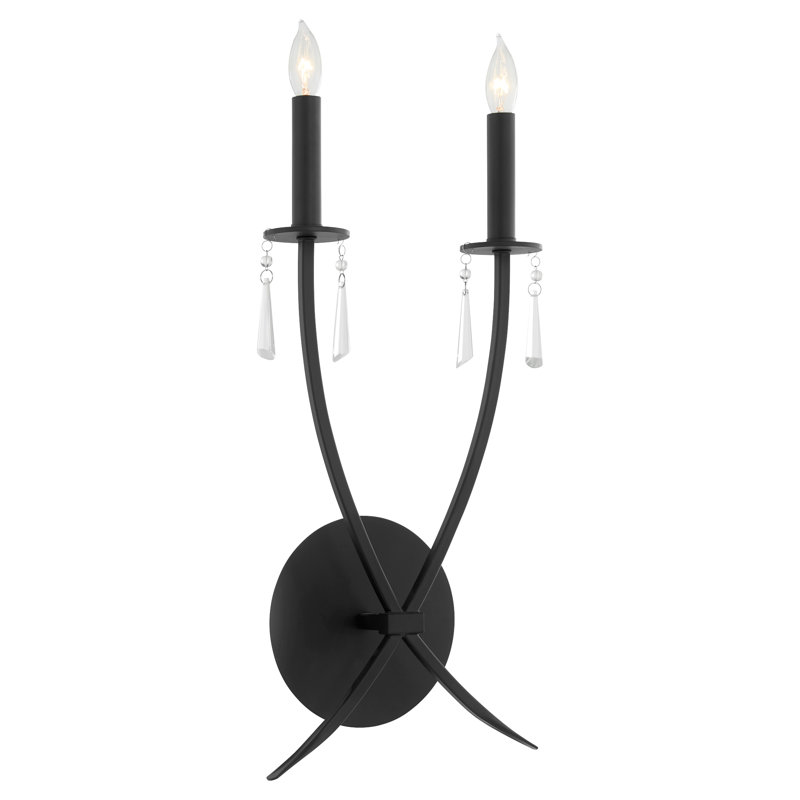 Dagmara 2 Light Wall Mount | Matte Black