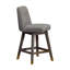 Tabouret de bar ou de comptoir Dunamuggy en bois de chêne avec siège en tissu - ensemble de 2-113291111-113291110-113291105