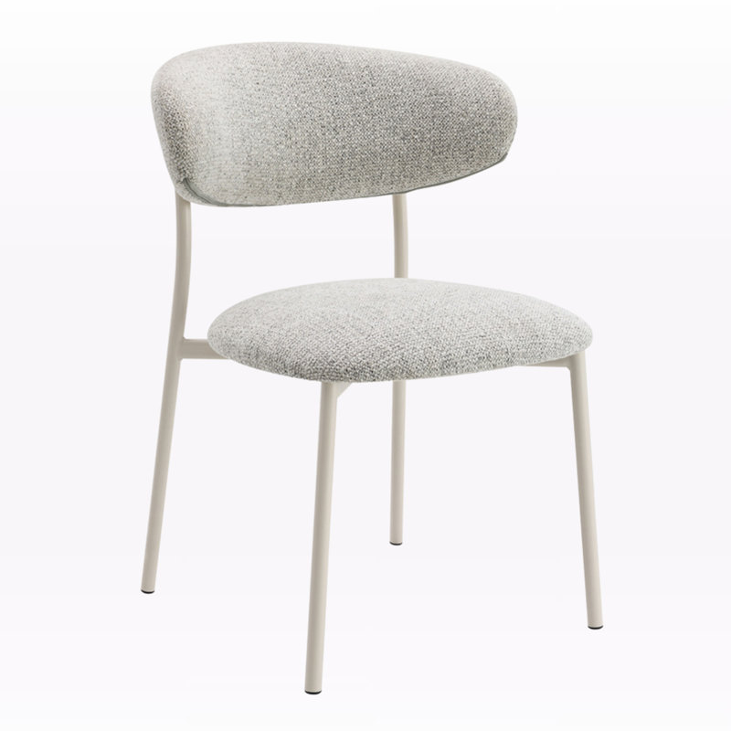 Moss Light Gray Boucle Side Chair (Set-2)