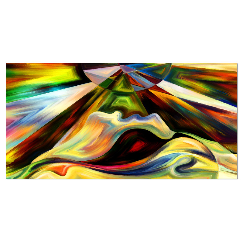 «Origin of Imagination Abstract», reproduction d'art graphique sur toile tendue, H 16 po x l 32 po x P 1 po