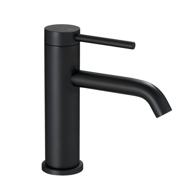 Robinets de lavabo de salle de bain économiseurs d'eau, poignée simple en acier moderne pour meuble-lavabo