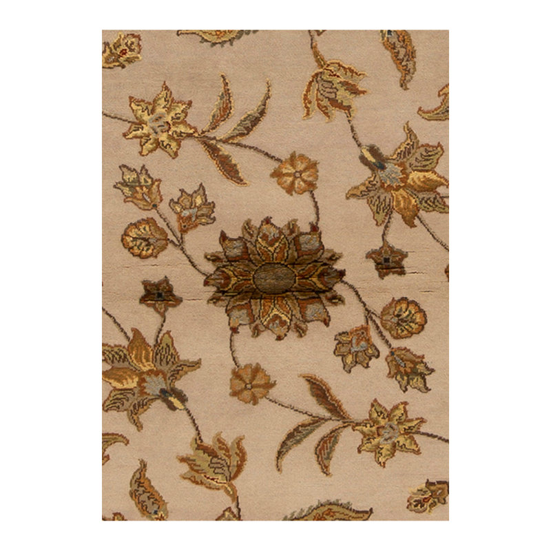 Floral Area Rug in Gold