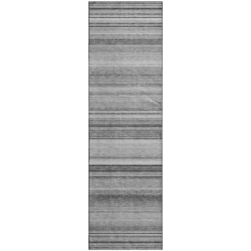 Premium Machine Washable Cerrito AMF529 Gray Rug, Runner 2'3" x 7'6"