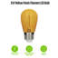 Ampoule à filament omnidirectionnel vert S14 de 2 watts (équivalent à 40 watts) à culot moyen (E26), paquet de 2-134877022-134877023