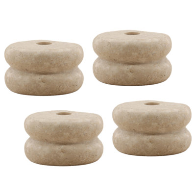 Ensemble de 4 bougeoirs Ollerton naturels