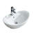 Modern Glossy White Ceramic Oval Vessel Bathroom Sink