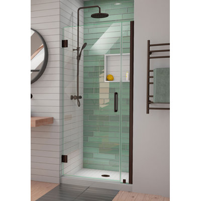Unidoor-LS 32'' W x 72" H Hinged Frameless Shower Door with ClearMax Technology
