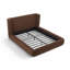 Base de lit plateforme à rembourrage à compression avec tête de lit à oreilles courbée, base de lit rembourrée en nuage, aucun sommier requis, assemblage facile-504116956