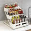 Étagère à épices pliable à 3 niveaux pour comptoir de cuisine ou armoire, tablette réglable pour les pots à épices et les bouteilles-819486080